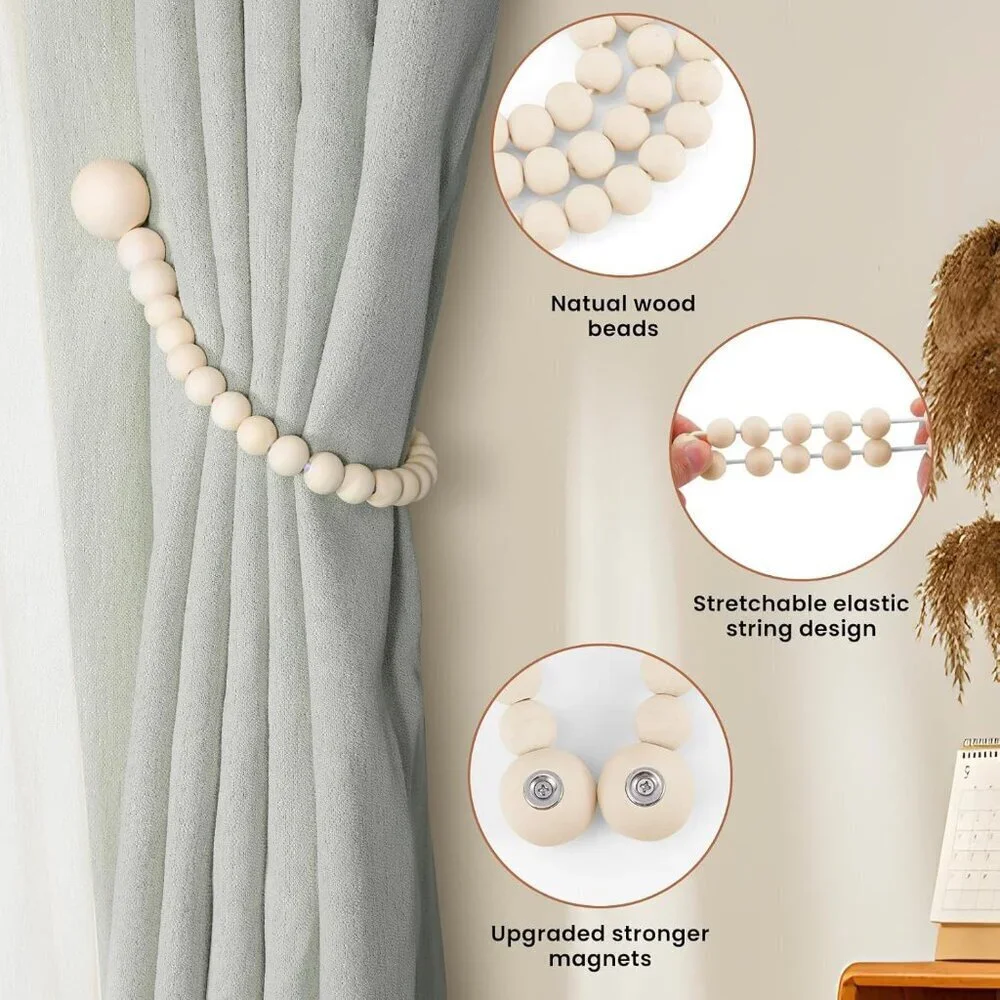 Magnetic Curtain Tiebacks Curtain Holdbacks for Curtains 2 Pack Nursery Decor